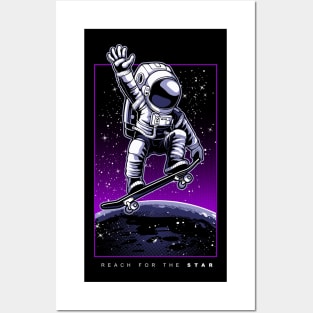 Astronaut Jump 2 Posters and Art
